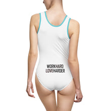 #Workhard #Loveharder Women's Classic One-Piece Swimsuit